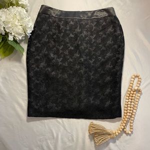 Women’s Black Skirt with satin waist detail Size 10